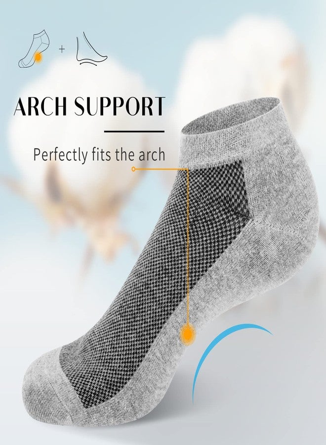 SIXDAYSOX 8 Pack Mens Ankle Socks 3 Black 3 White 2 Grey Size 10-13 - Image 3
